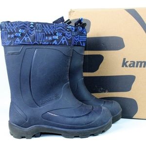 Kamik Snobuster2 Boys Navy Blue Rain Snow Boots